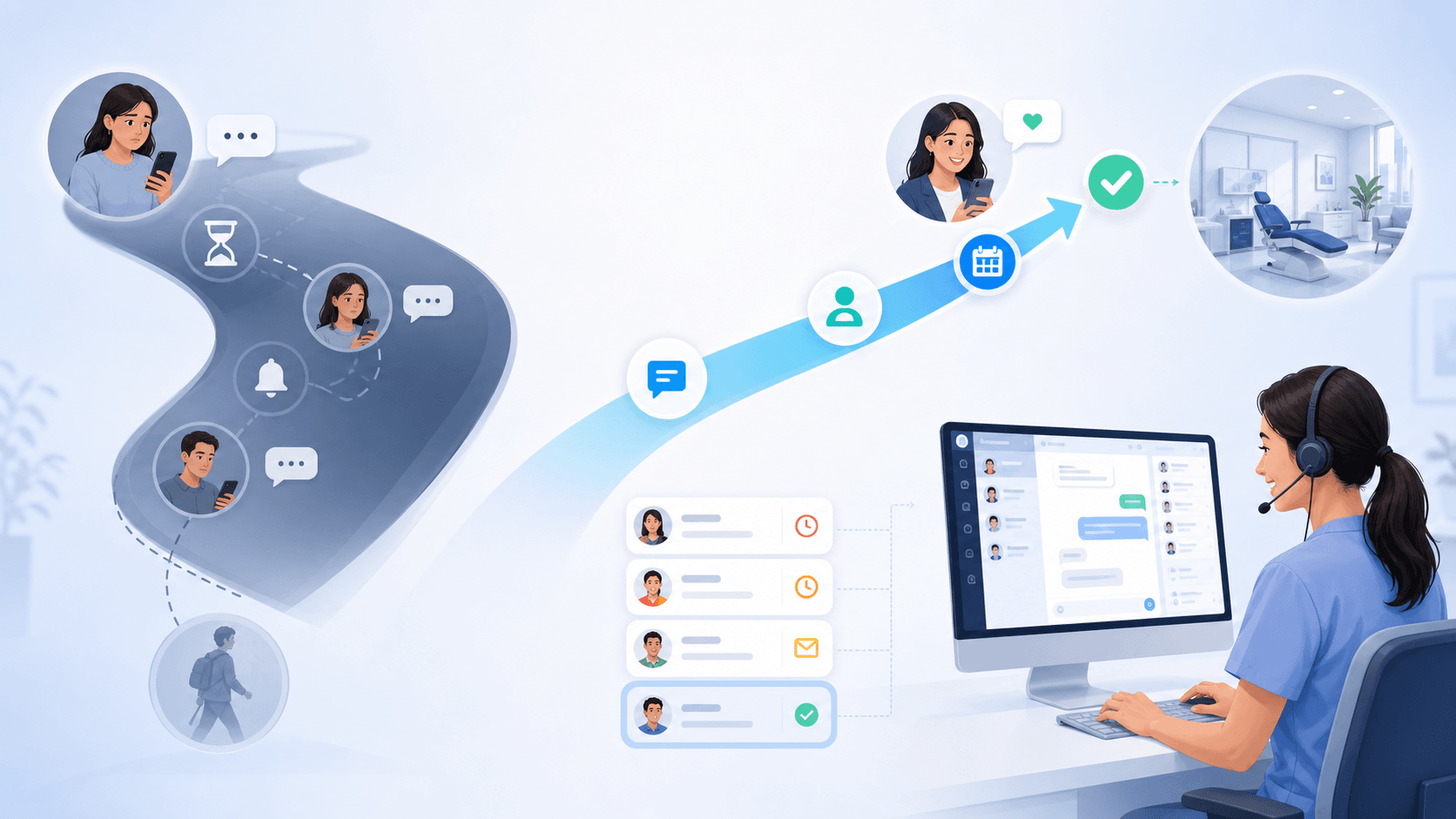 Instagram DM clinic enquiries flowing into a shared clinic inbox with LINE and Messenger